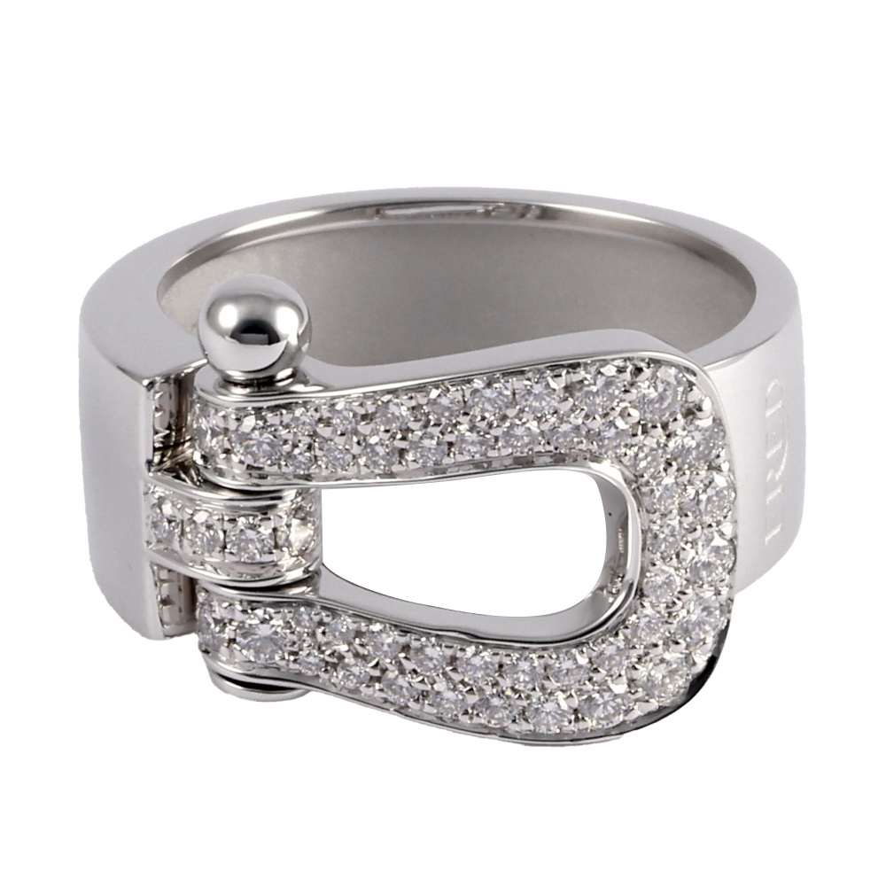 FRED Force 10 Ring 18K White Gold Diamond 4B0352