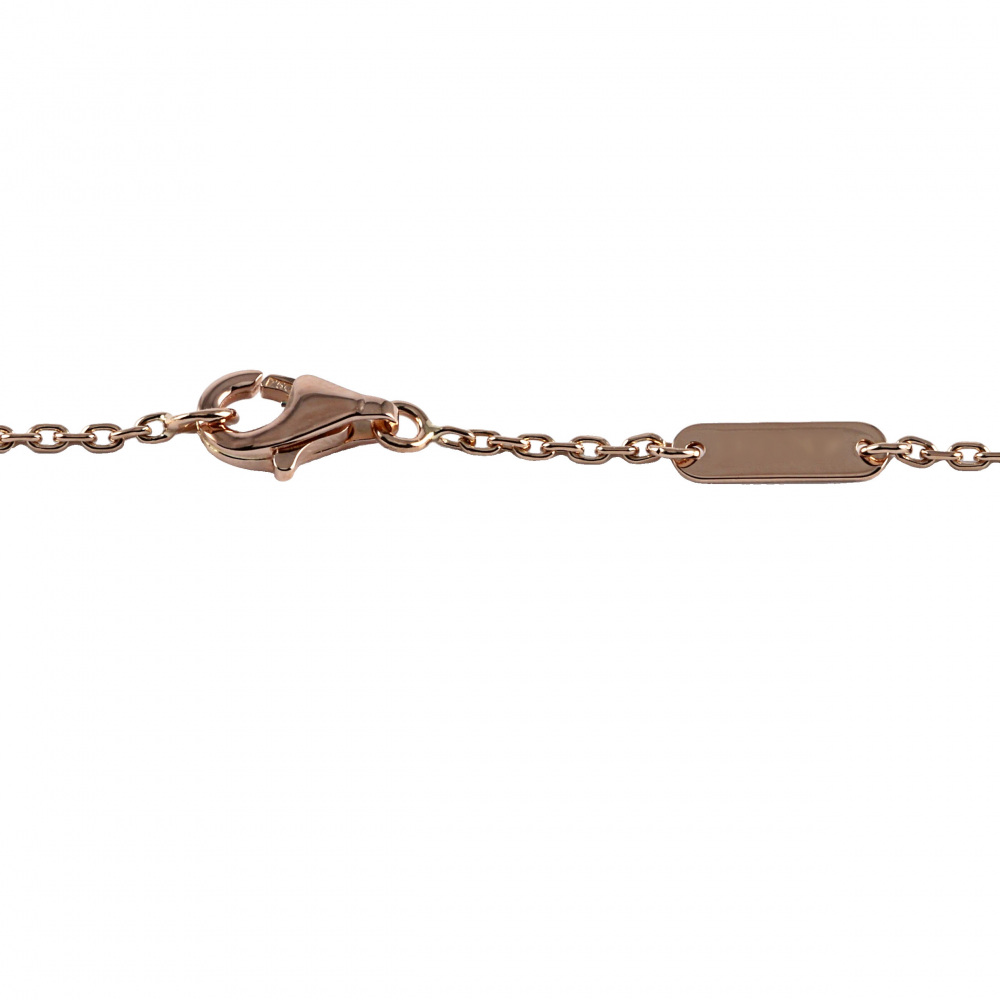 Van Cleef & Arpels Lucky Alhambra Heart Motif Necklace 18K Rose Gold Mother of Pearl B061051WM