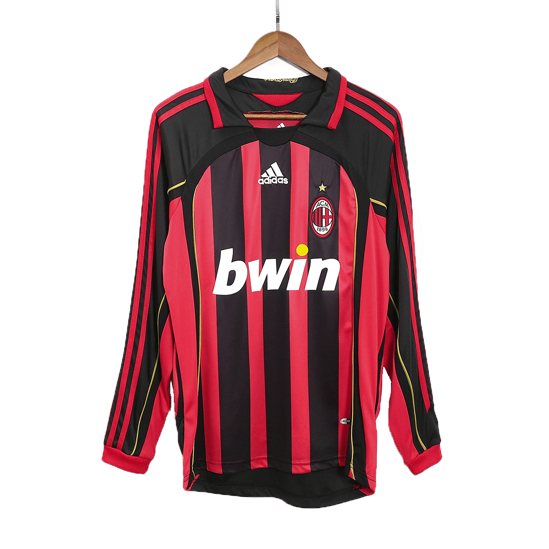 Retro Soccer Jersey RONALDO #99 AC Milan Home Long Sleeve 2006/07