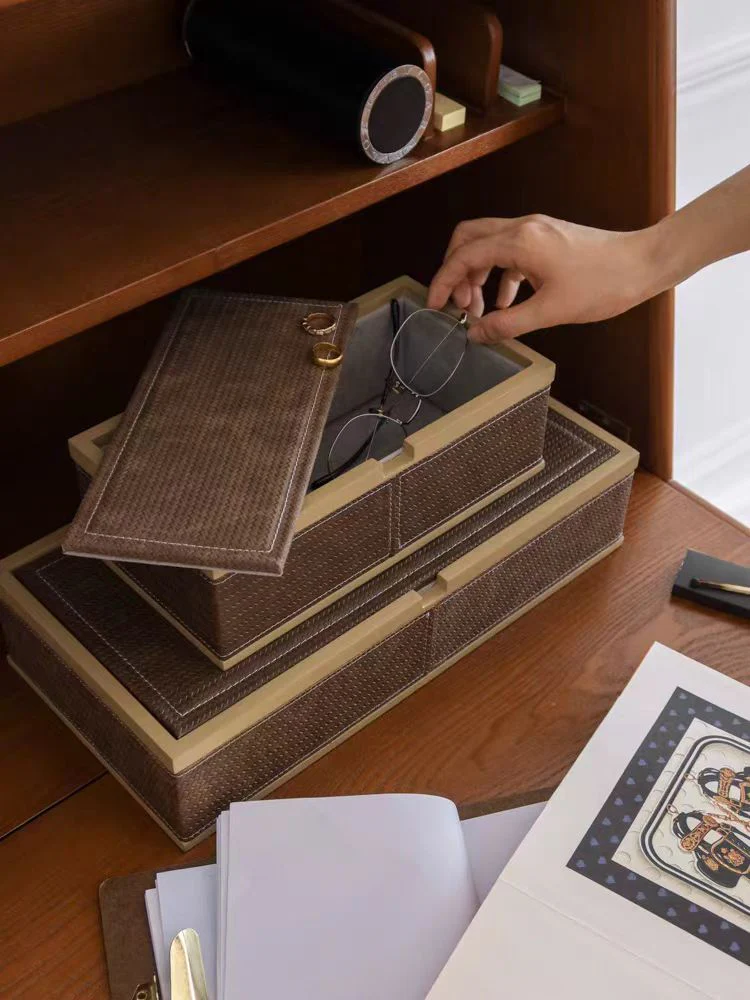 DC046 - Home BV classic hand-woven storage box jewelry box jewelry box model room decoration