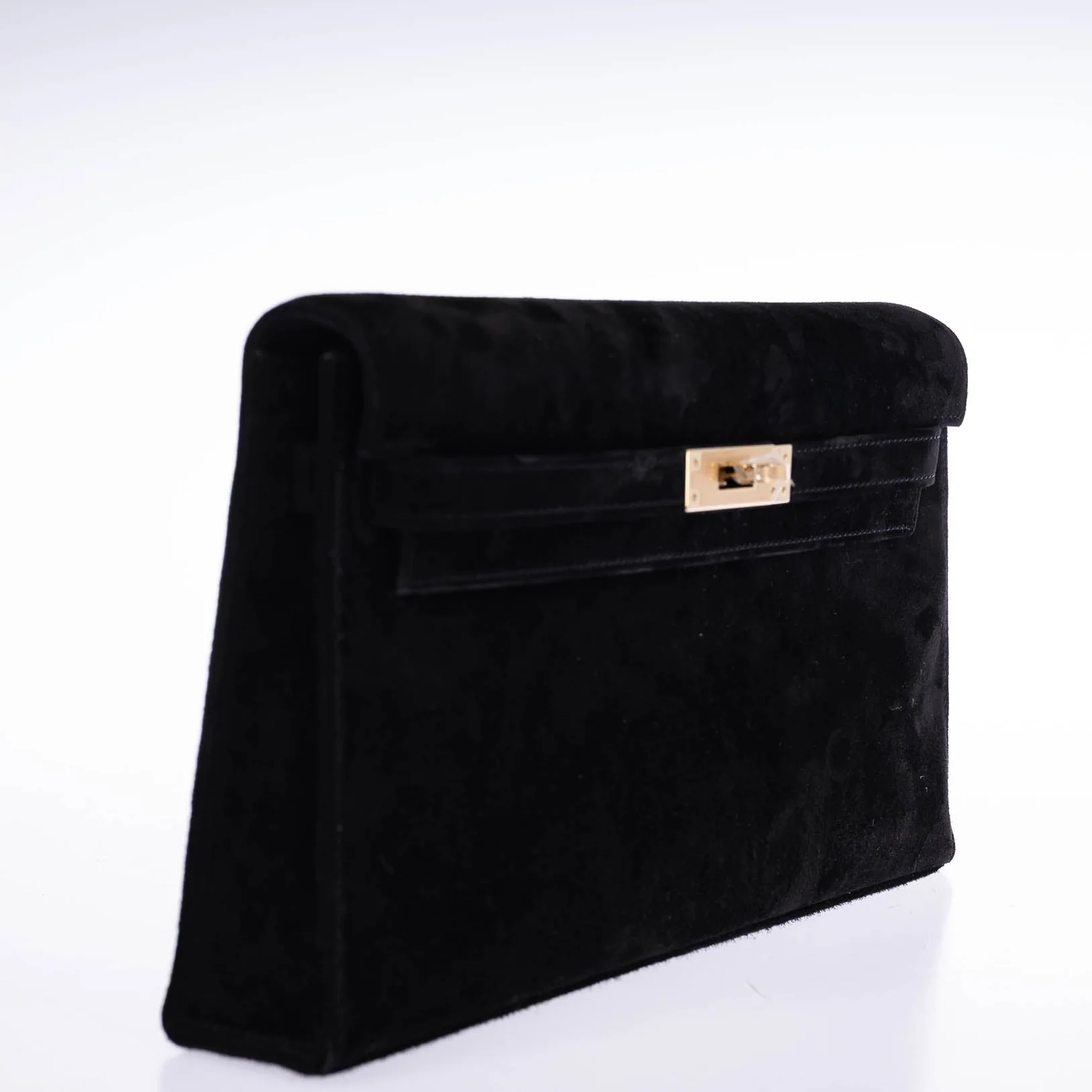 Hermès Kelly Elan Noir Veau Doblis Permabrass Hardware
