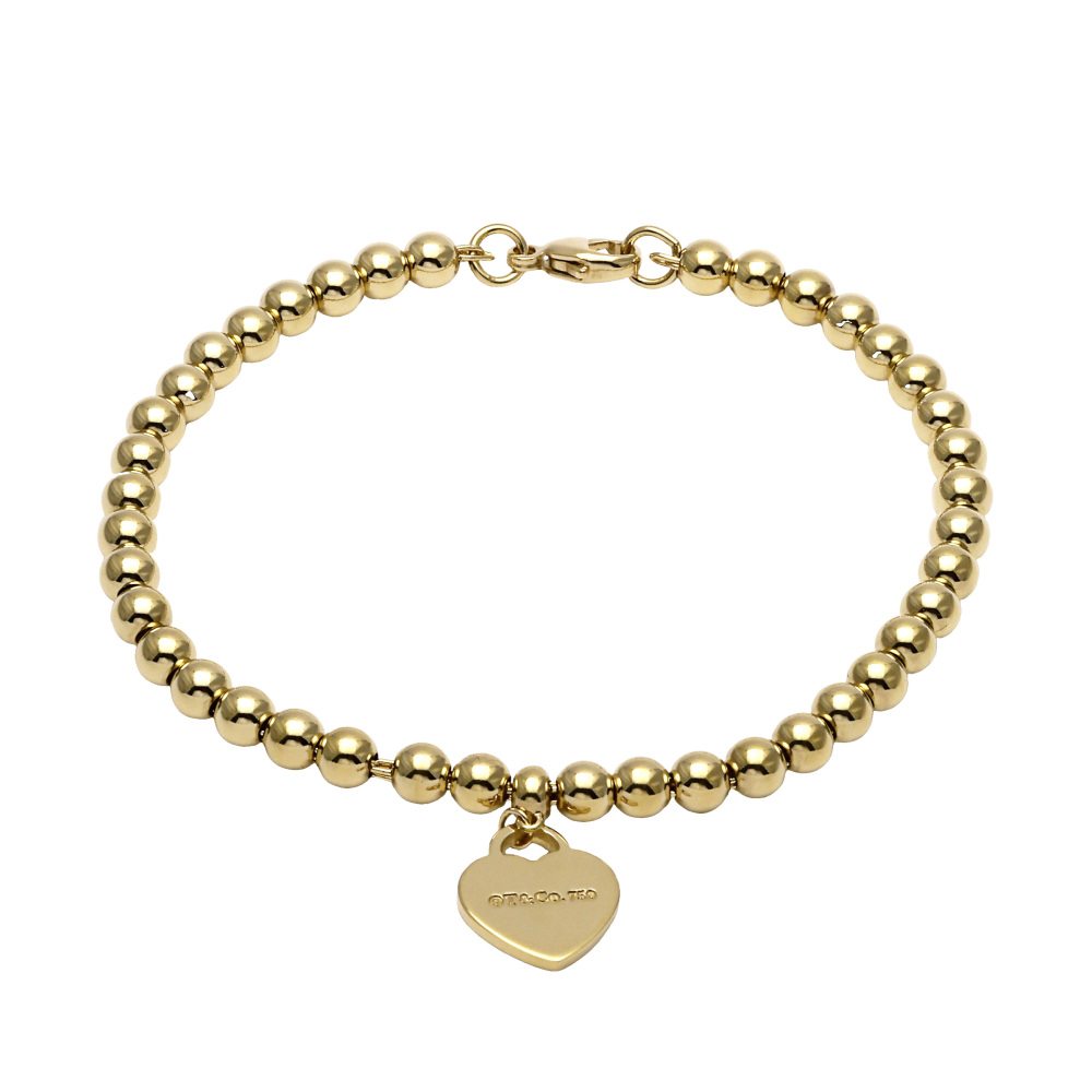 Tiffany & Co. Return To Heart Tag Bracelet 18K Yellow Gold