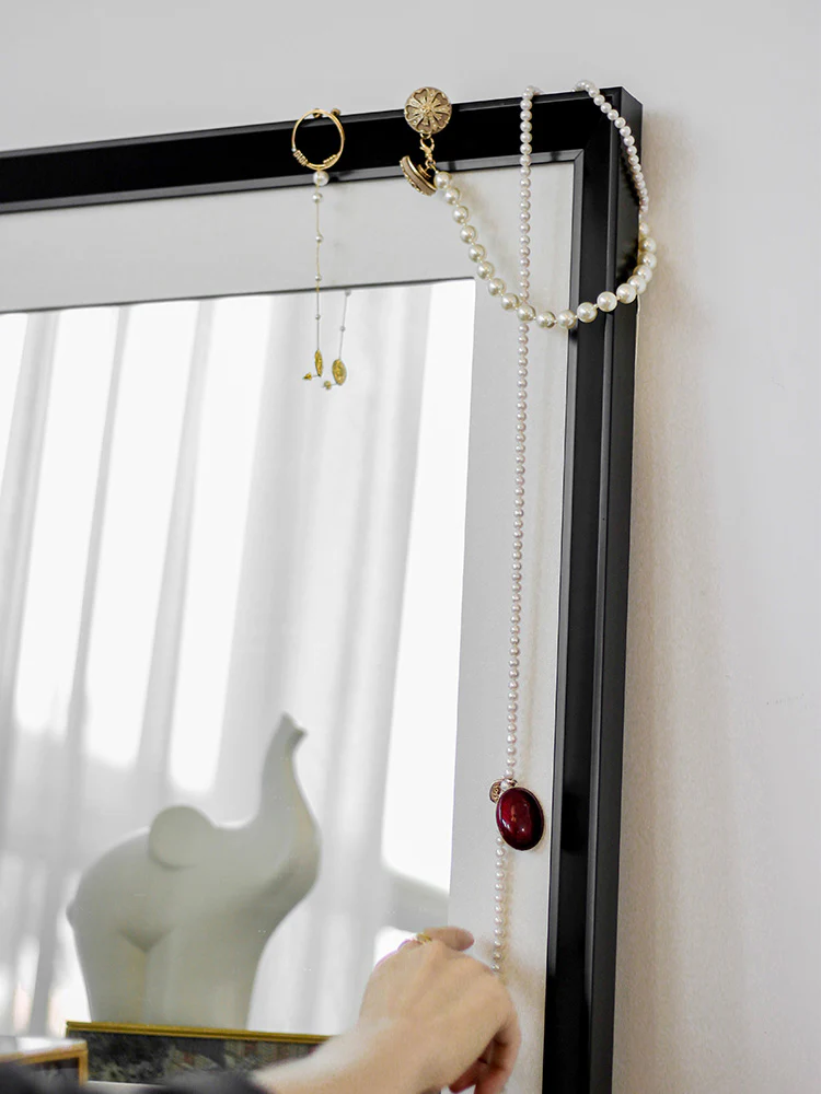 DZ013 - Black and White Simple French Entrance Mirror