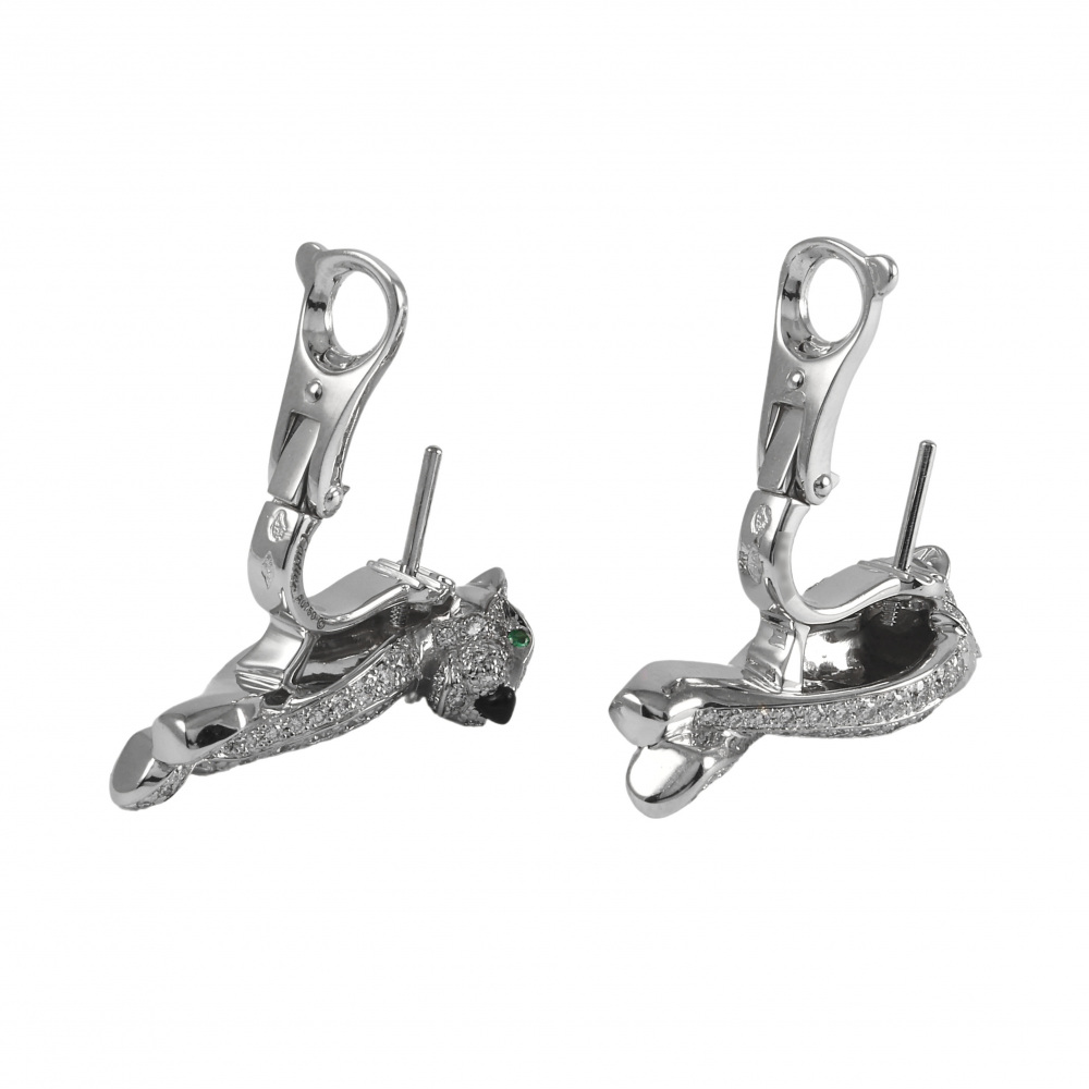 Cartier Panthère Earrings 18K White Gold N8503400