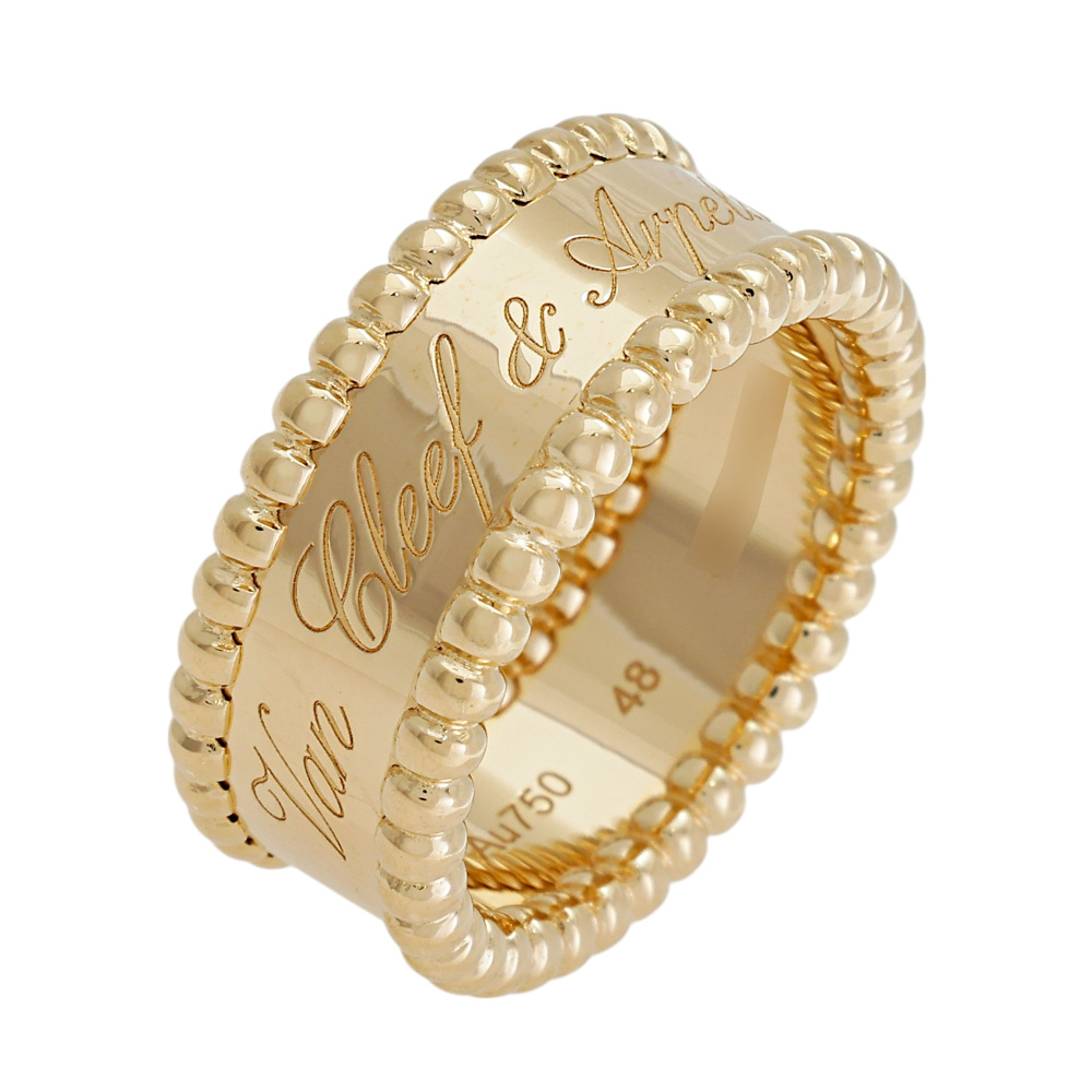Van Cleef & Arpels Perle Senior Tulle Ring 18K Yellow Gold VCARO3Y600