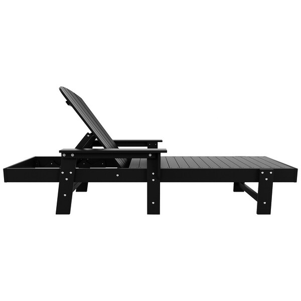 Polytrends Altura Poly EcoFriendly All Weather Reclining Chaise Lounge with Arms