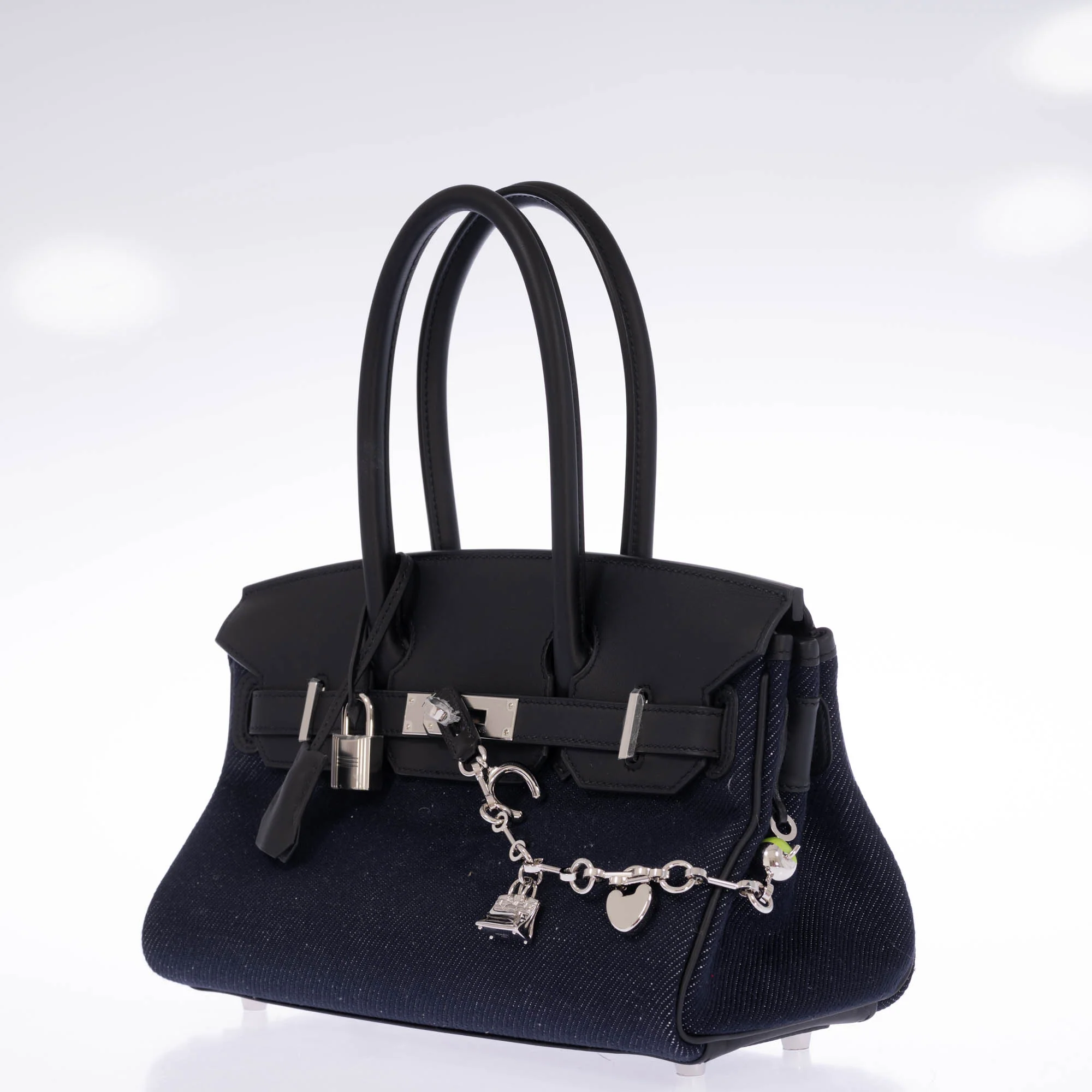 Hermès Shoulder Birkin Light 29 Dark Denim/Noir Swift Palladium Hardware