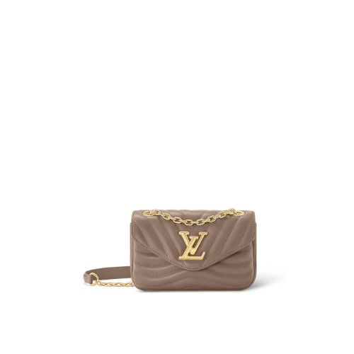 Louis Vuitton New Wave Chain Bag Taupe Fonc  Brown 21Cm