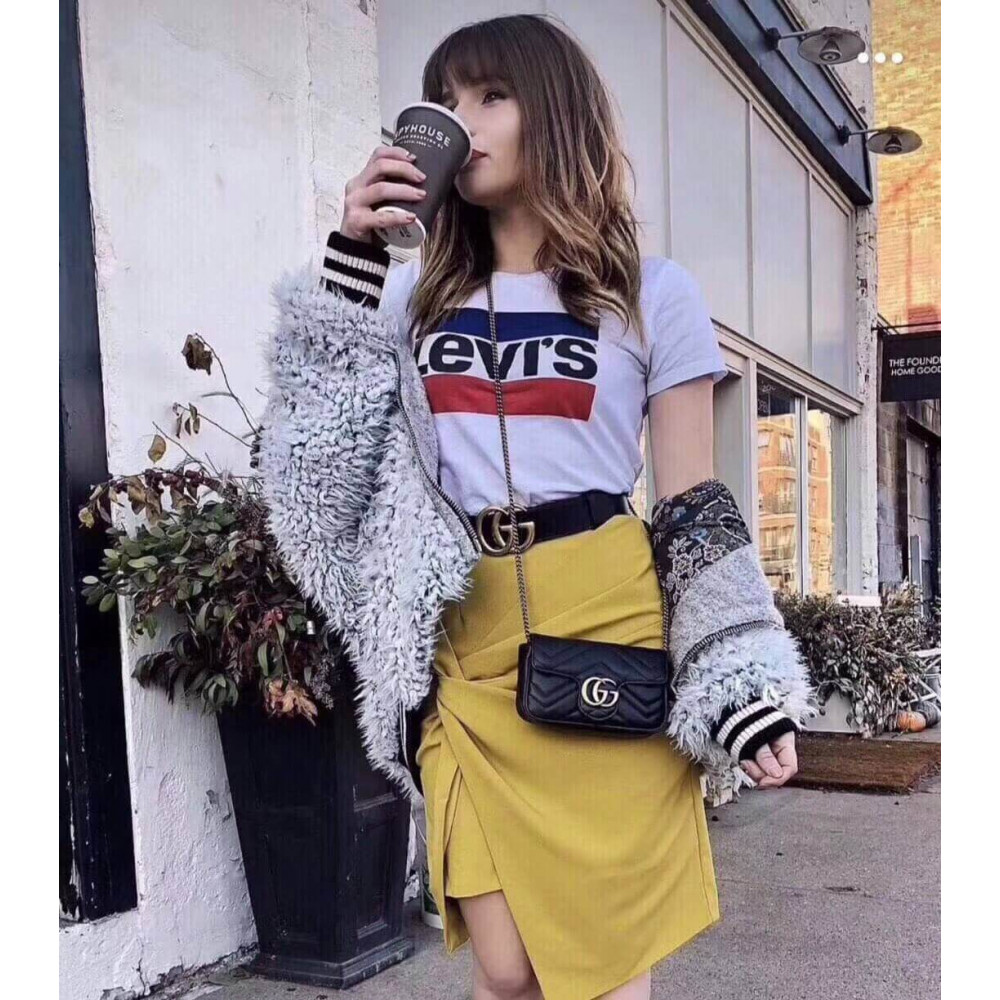 Gucci GG Marmont Matelasse Chevron Leather Super Mini Bag Black