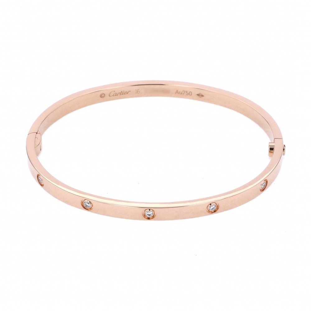 Cartier Love Sm 16cm Bracelet 18K Rose Gold Diamond