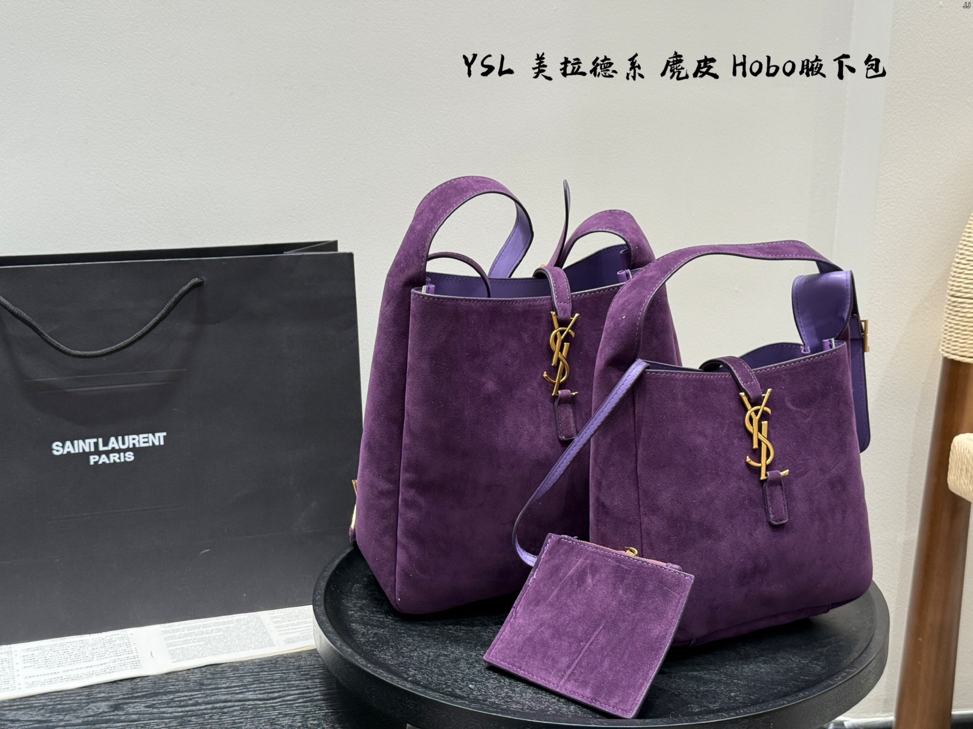 YSL Maillard Suede Bucket Bag - cnluxepick