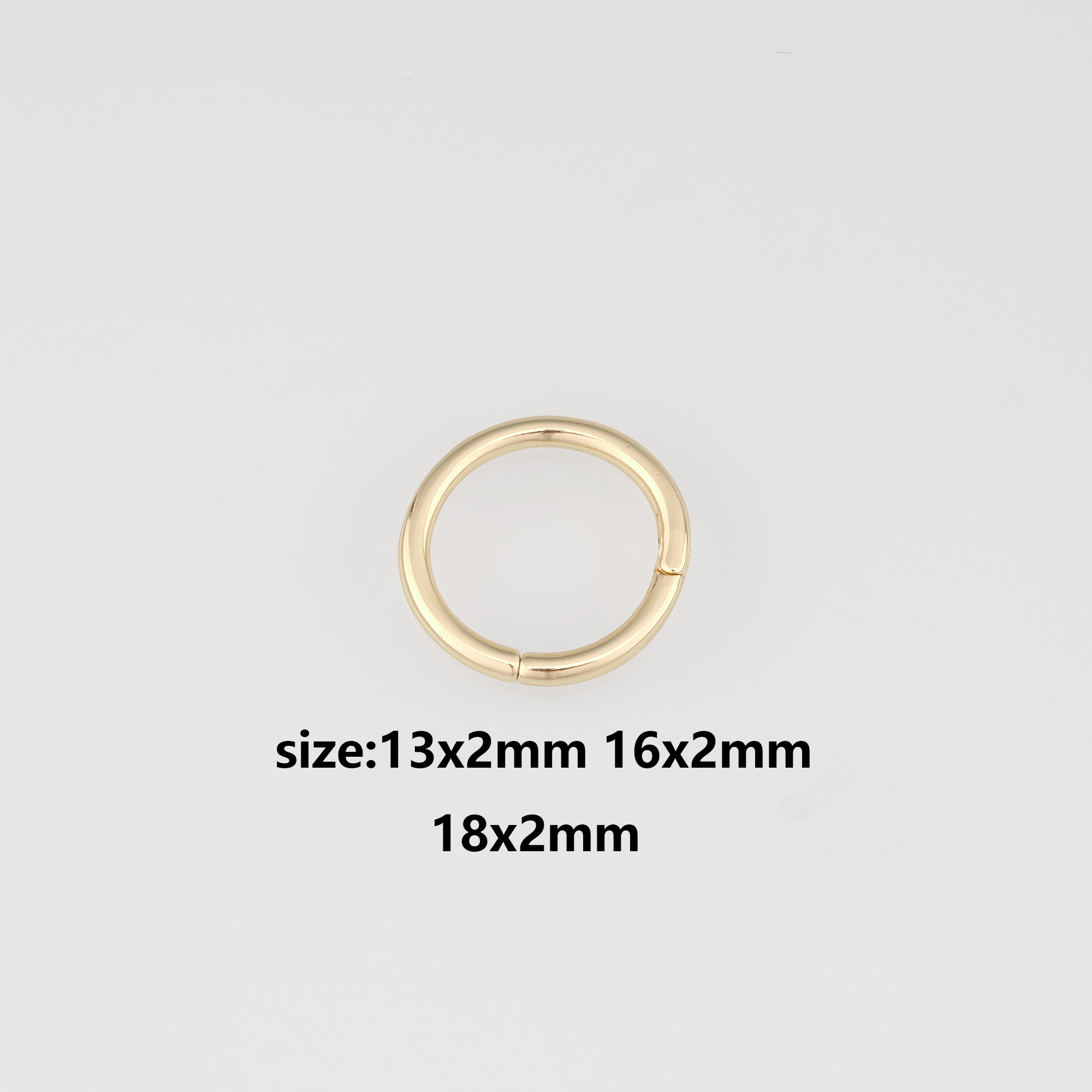 18K Gold Filled Round Spring Clasp,Push Gate Buckle Bracelet Necklace for DIY Jewelry Finding Necklace Bracelet