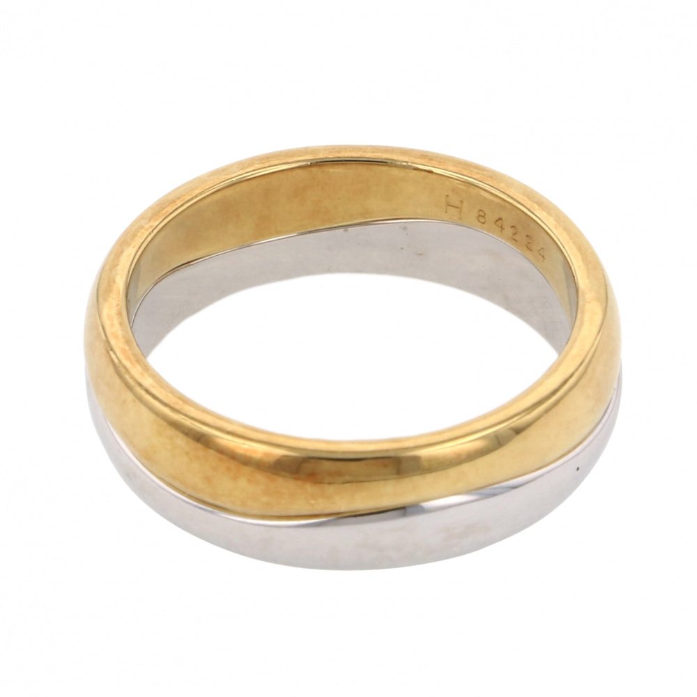 Cartier White Gold Yellow Gold Ring Set of 2 Wg Yg 18K White Gold & 18K Yellow Gold