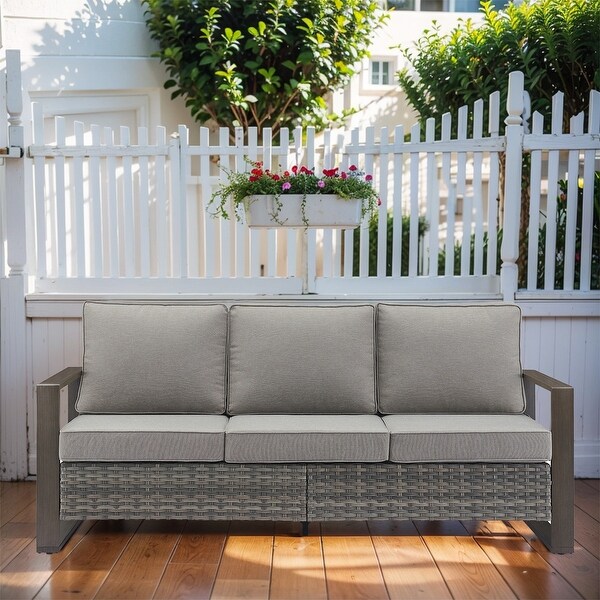 Patio Sofa Wicker High Back Sofa