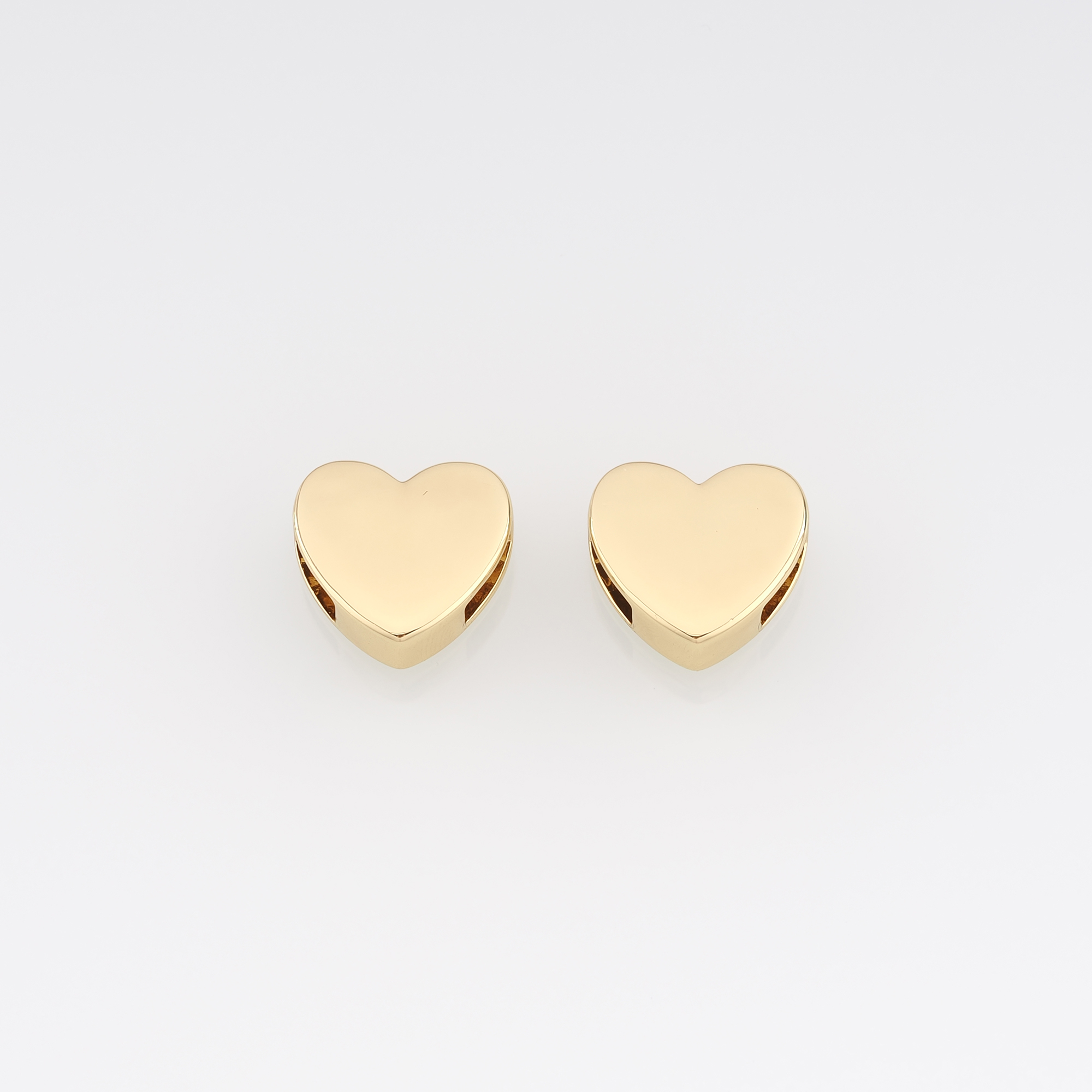18K Gold Filled Heart Spacer Beads,Heart Bead for Bracelet Jewelry Necklace Making Supply