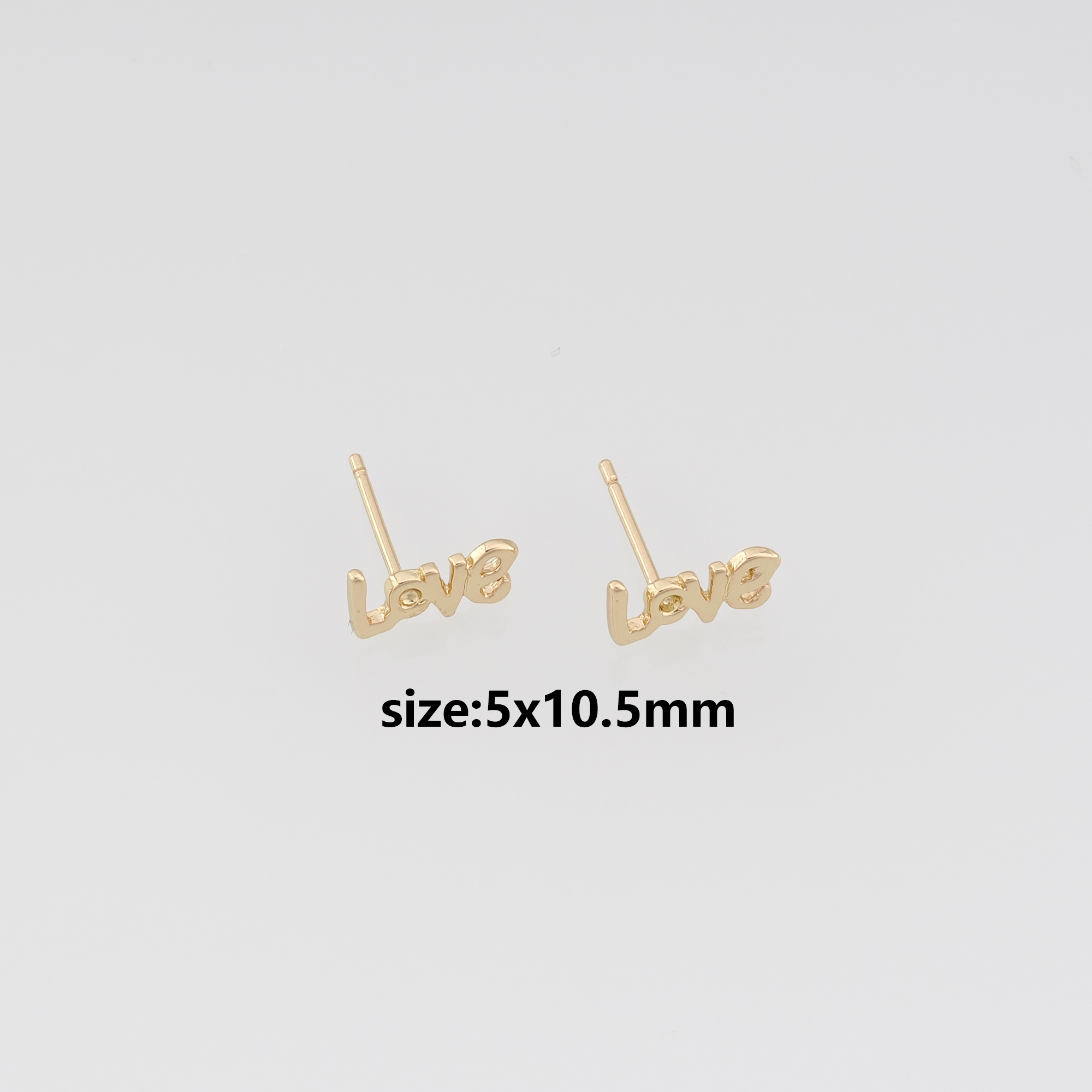 18K Gold Filled Love Stud Earrings,Letter Earrings,Minimalist Earring,Dainty Earrings,Gift for Wife