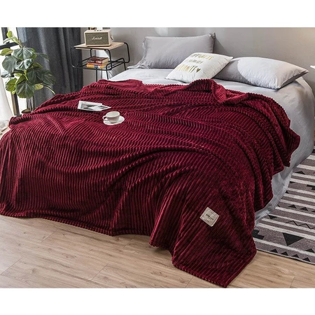 Queen/King Size Blanket Super Soft Plain Blanket Coral Velvet Flannel Blanket
