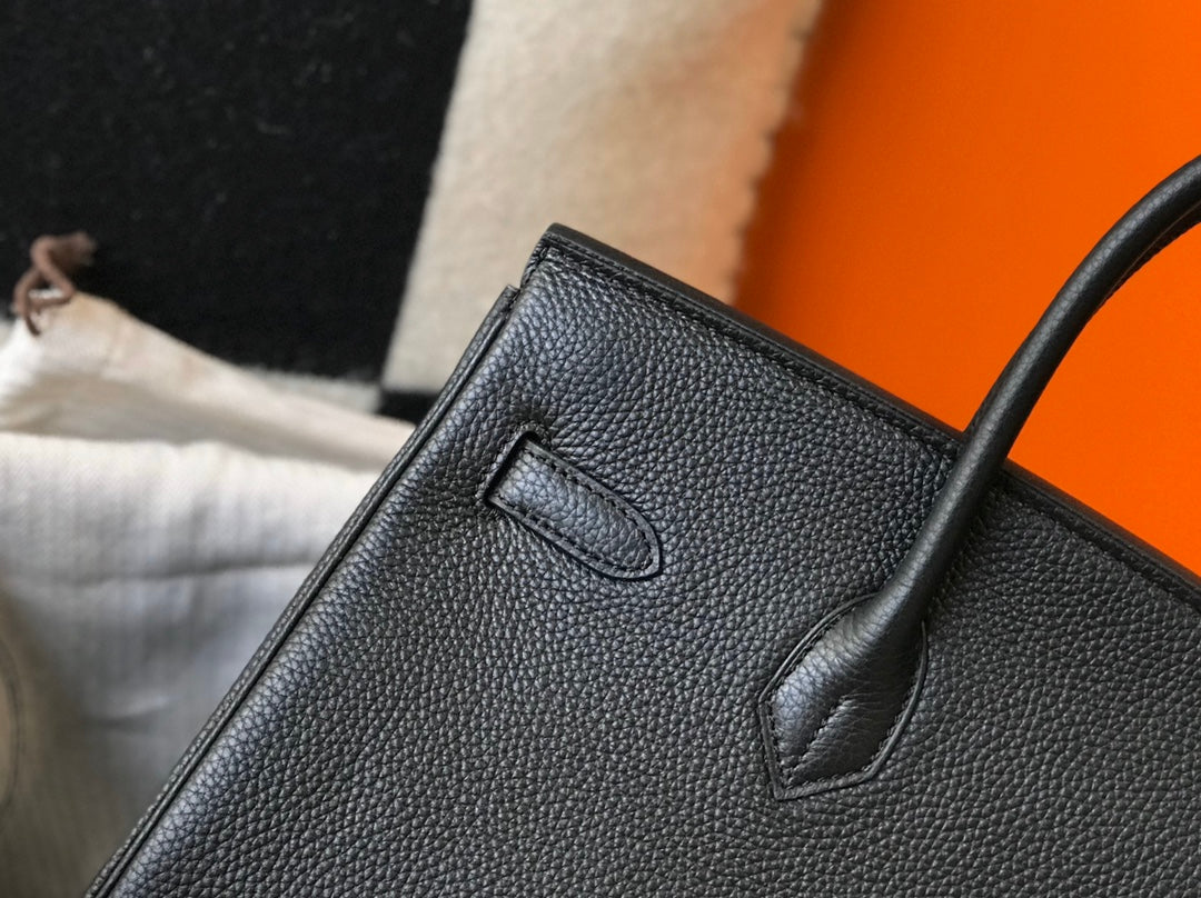 Hermes Birkin 35Cm Bag Black Togo Silver Hardware