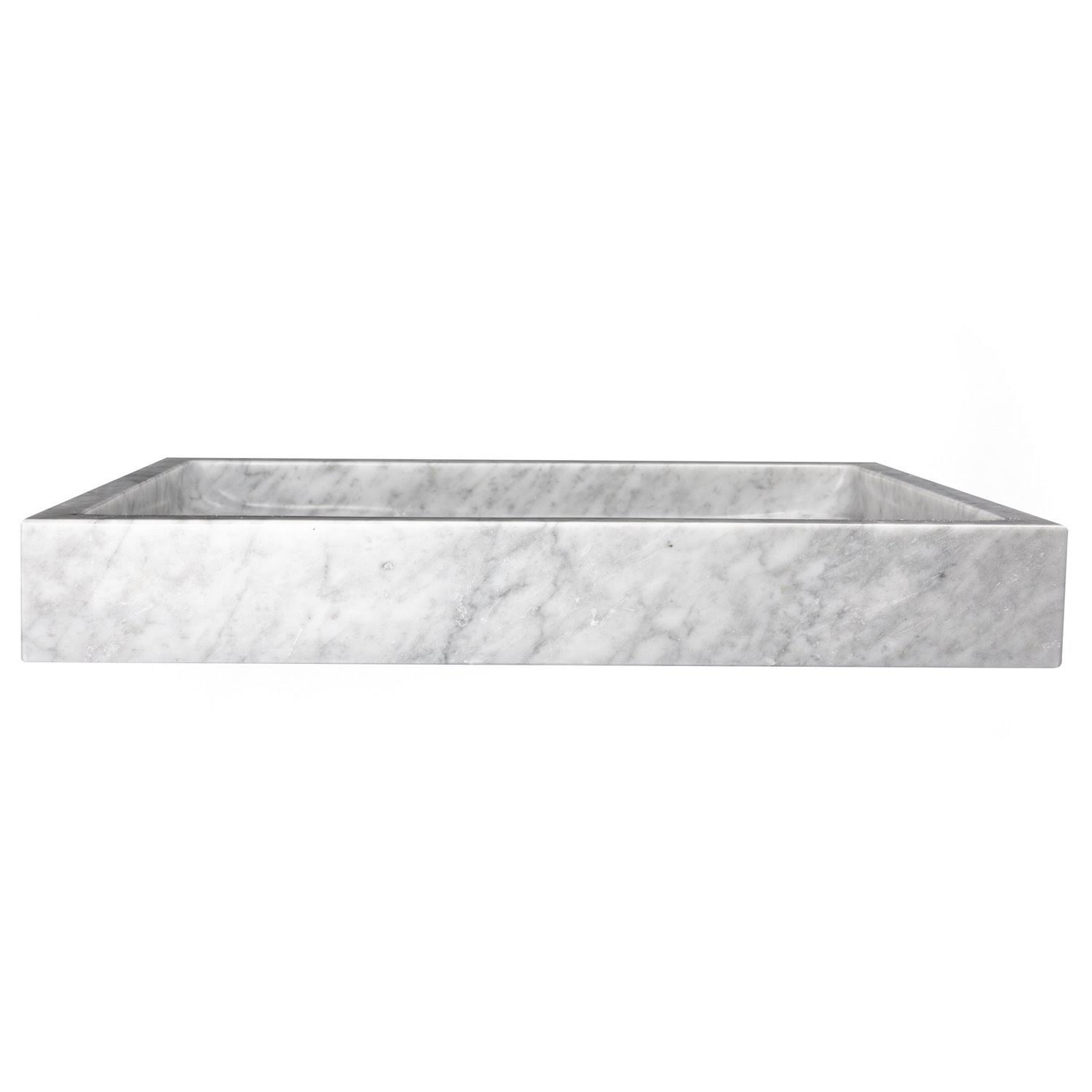 Eden Bath EB_S040WB-P Rectangular Vessel Sink - Wooden Black Marble