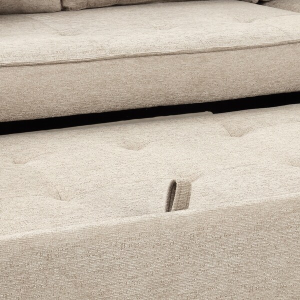 Modern LShape 3 Seat Reversible Sectional Sofa