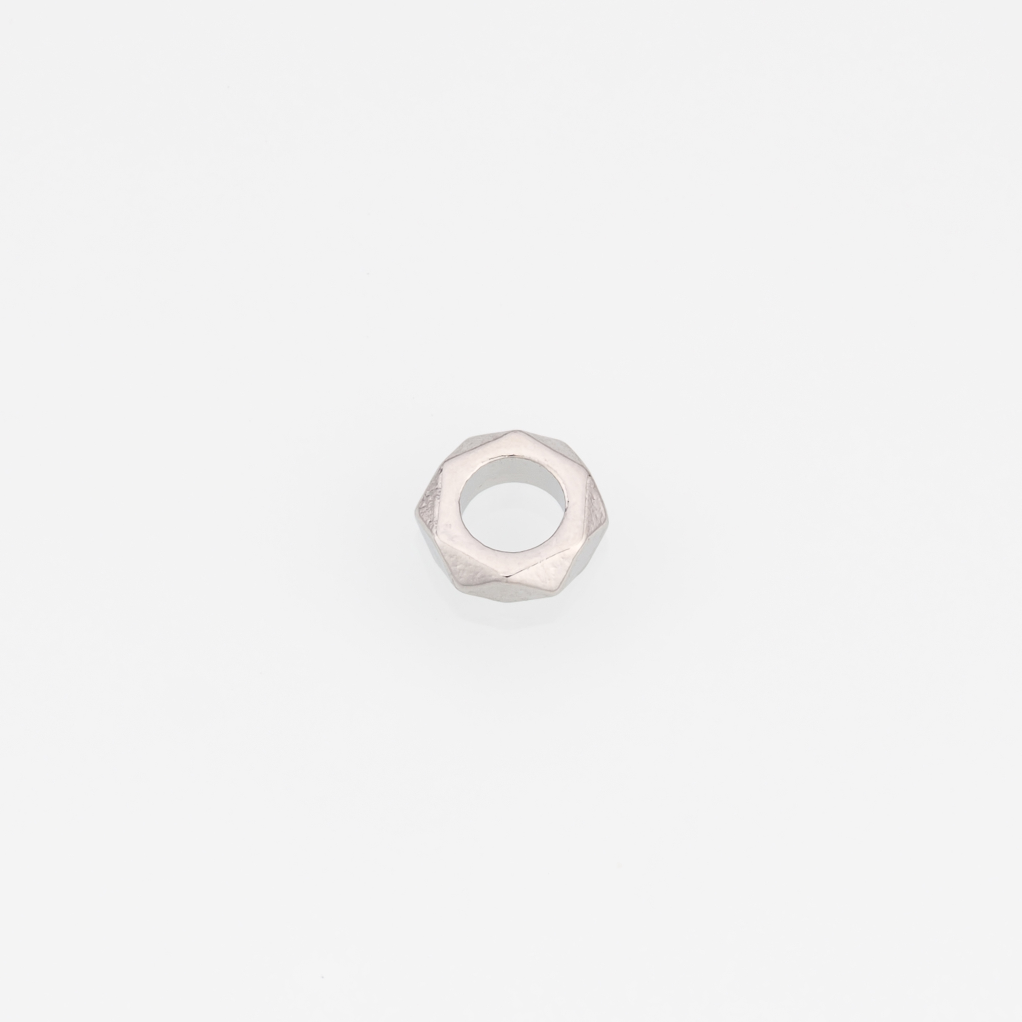 10Pcs 18K Gold Filled Hexagon Spacer Beads,Hexagon Flat Bead for Bracelet Jewelry Necklace Making Supply