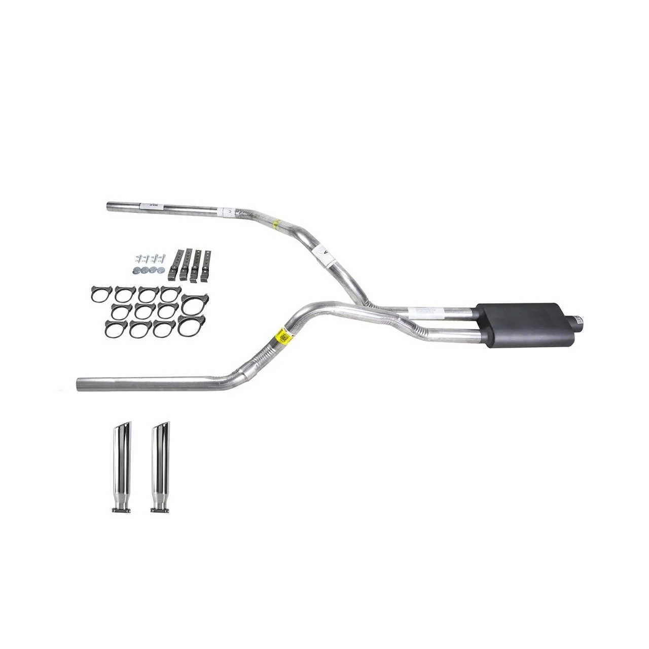 Silverado 88-95 dual exhaust 2.5 pipe Flowsound Muffler RC Tip