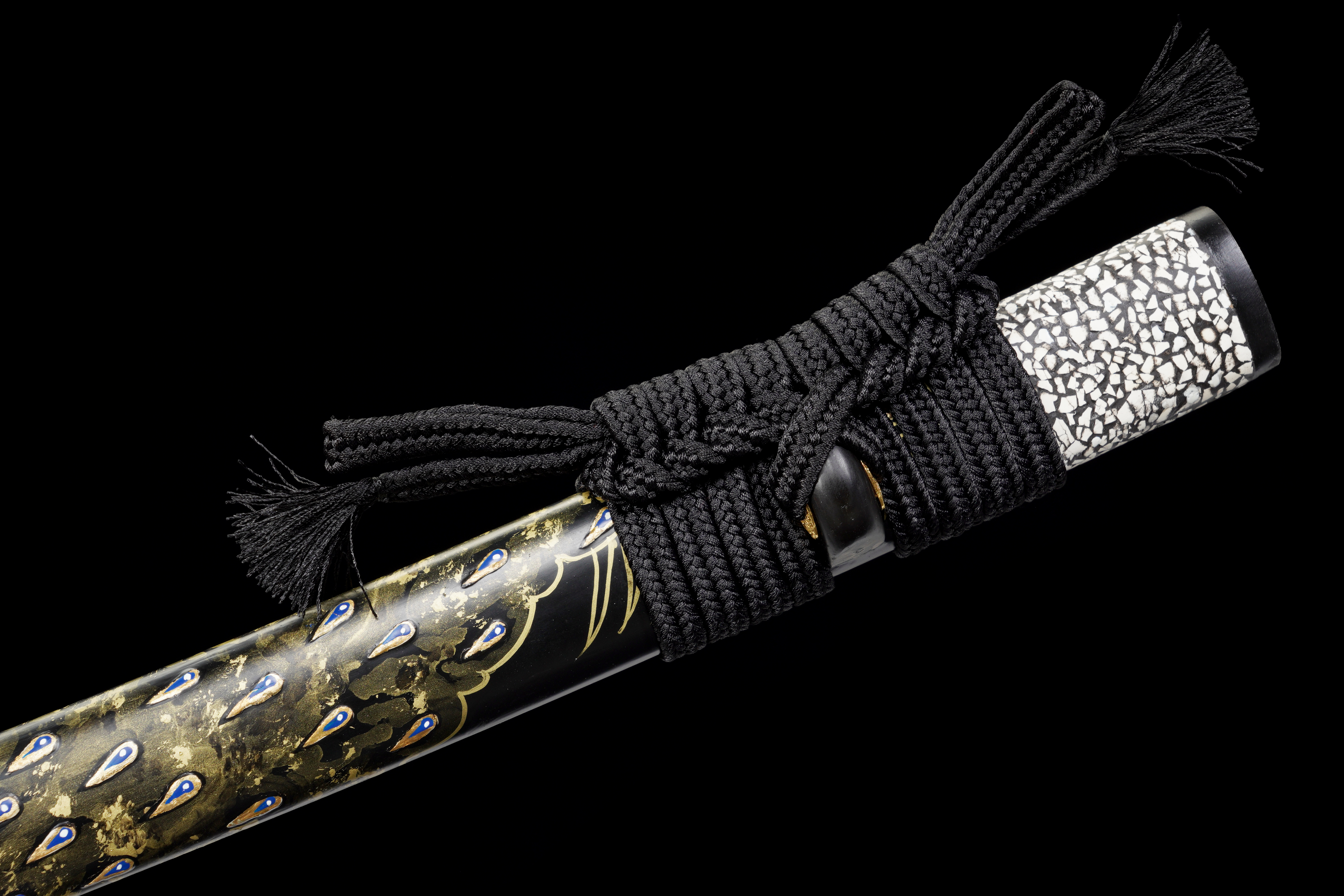 Handmade Japanese Katana Damascus Folded Steel Clay Tempered Full Tang