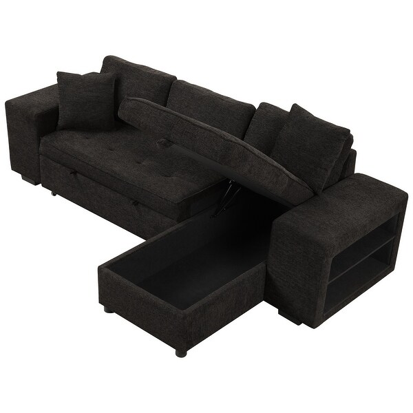 Modern LShape 3 Seat Reversible Sectional Sofa