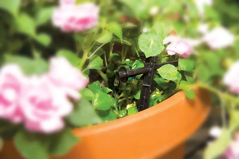 Rain Bird PATIOKIT Drip Irrigation Patio Watering Kit, Connects to Faucet, 1/4