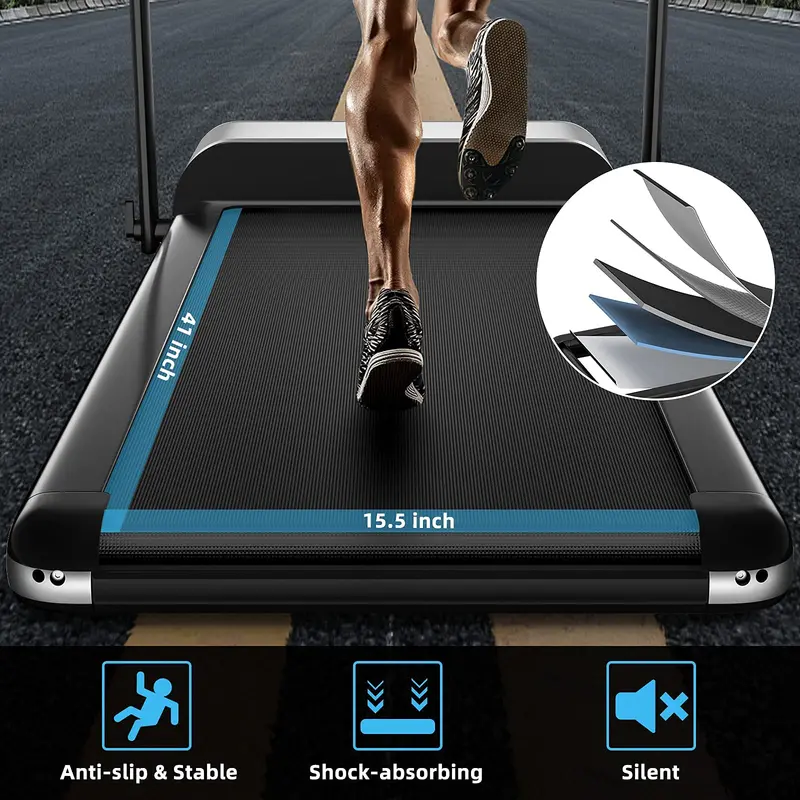 Ultra-Slim Foldable Electric Treadmill – Space-Saving Design with No Assembly Required