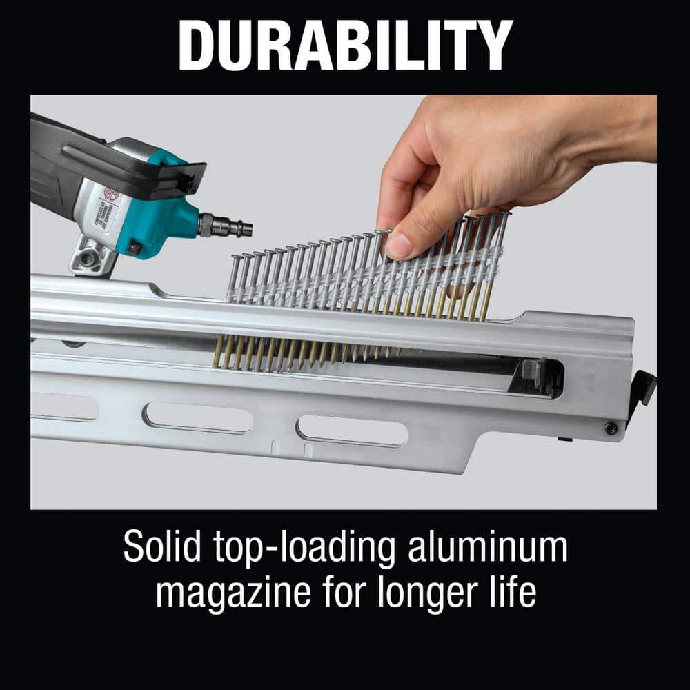Makita 3-1/2 in. 21-Degree Pneumatic Full Round Head Framing Nailer AN924