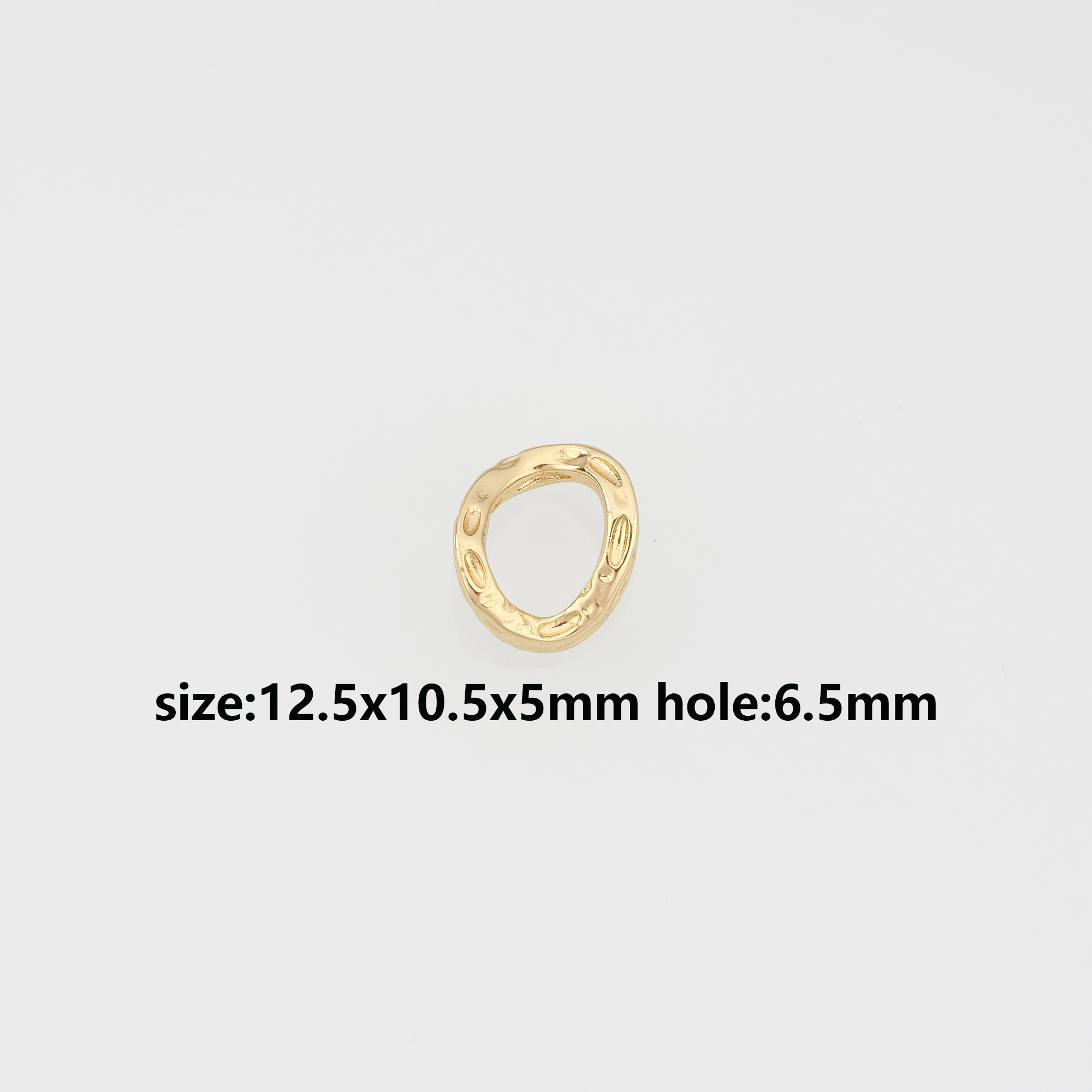 18K Gold Filled Oval Spacer Beads,Oval Bead for Bracelet Jewelry Necklace Making Supply