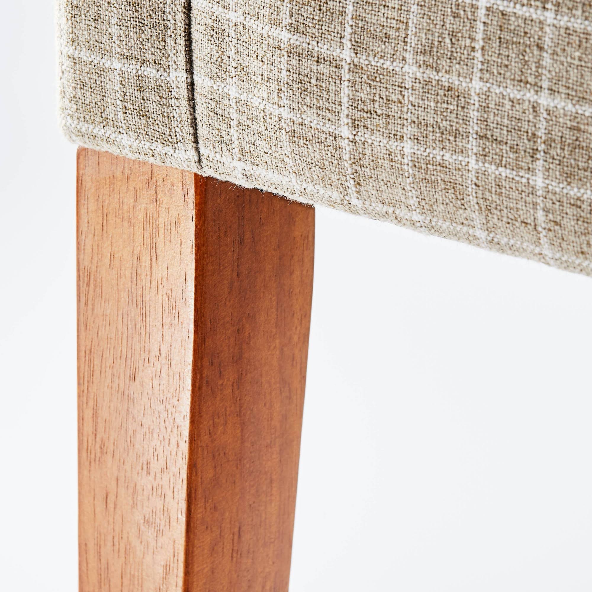 Clearfield Swoop Arm Dining Chair Light Brown Windowpane Plaid - Threshold Designed with Studio McGee