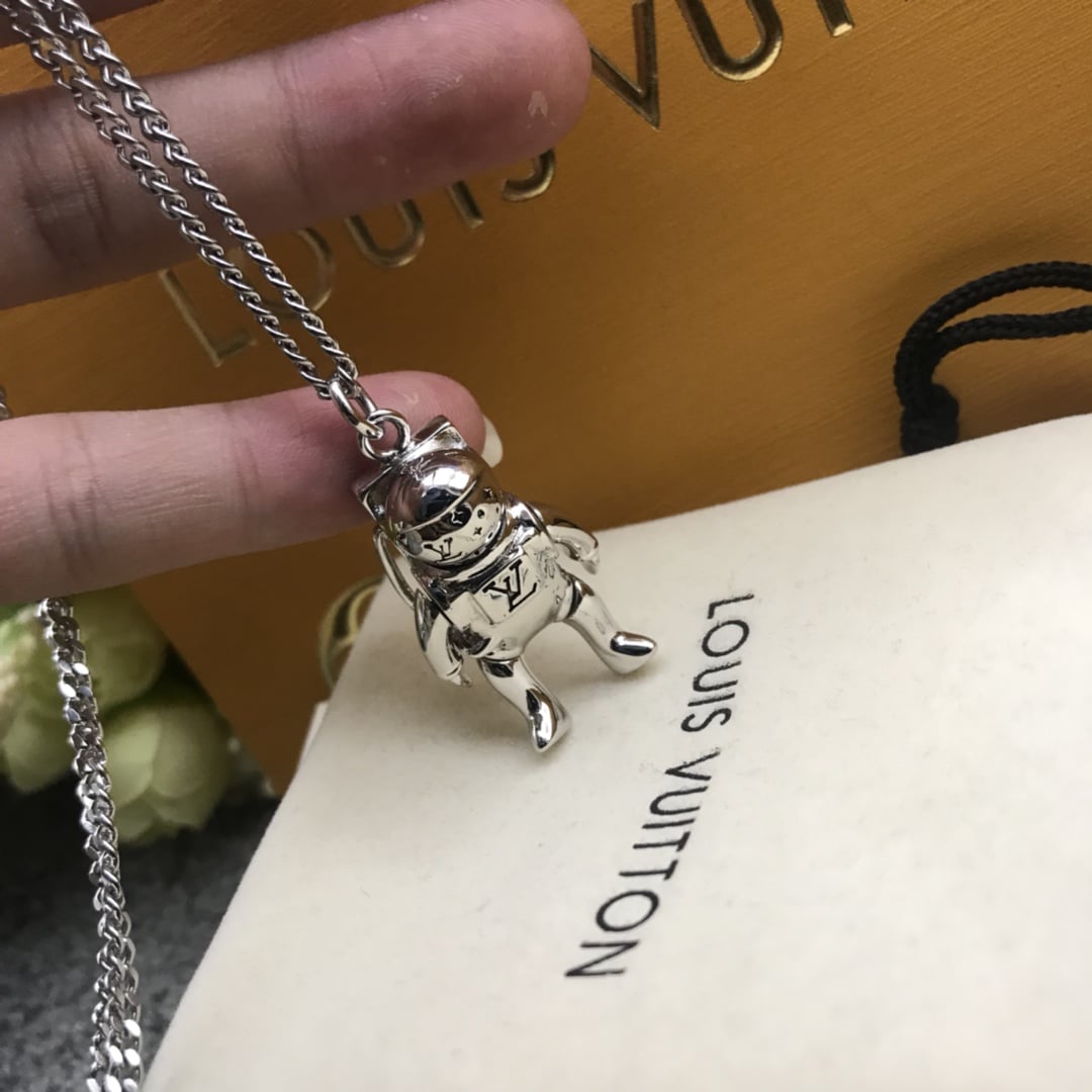 Louis Vuitton Astronaut Silver Necklace