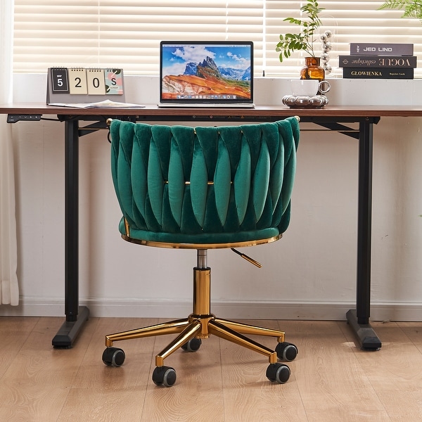 Office Desk Chair,Upholstered Home Office Desk Chairs with Adjustable Swivel Wheels