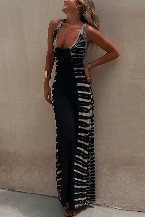 Criss Cross Backless Maxi DressClistos