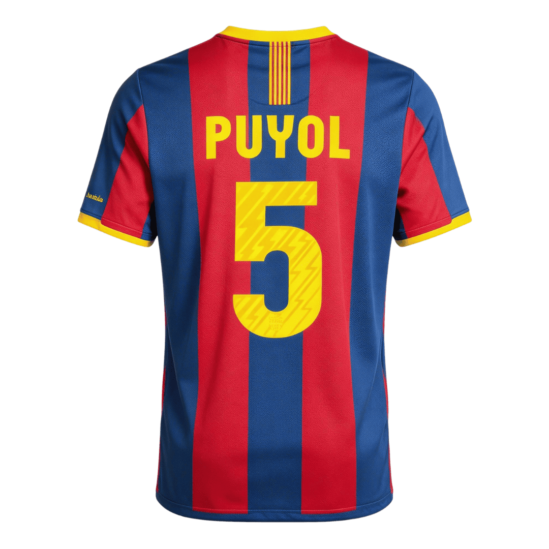 Retro Soccer Jersey PUYOL #5 Barcelona Home 2010/11