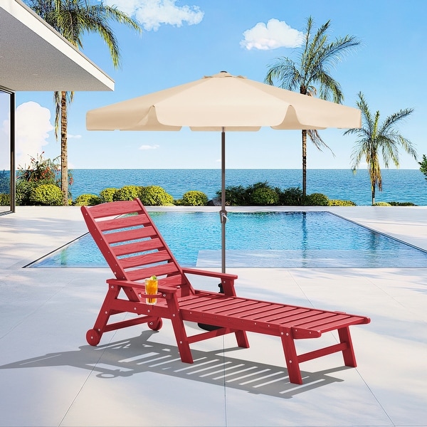 HDPE Frame Adjustable Backrest Patio Lounge Chair