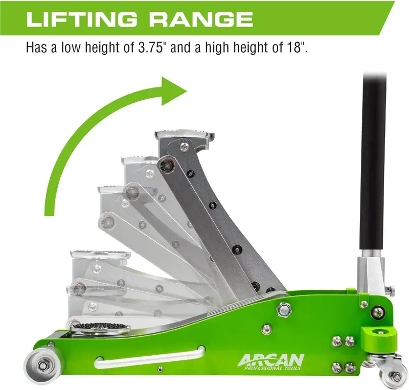 Tools Quick-Rise Aluminum Floor Jack – 3-Ton Dual-Piston Lift with Reinforced Arm for Fast, Reliable Performance