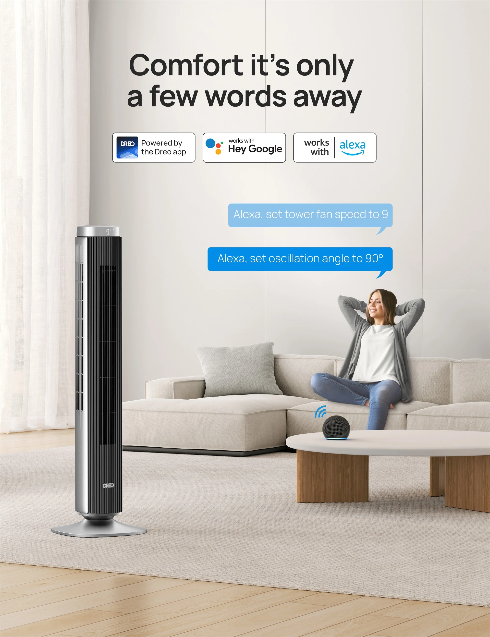 Smart Tower Fan Pilot Pro S 26ft/s