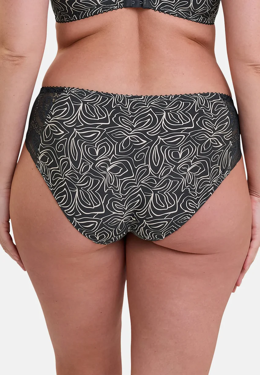 Slip Hélène Imprimé Graphique Anthracite
