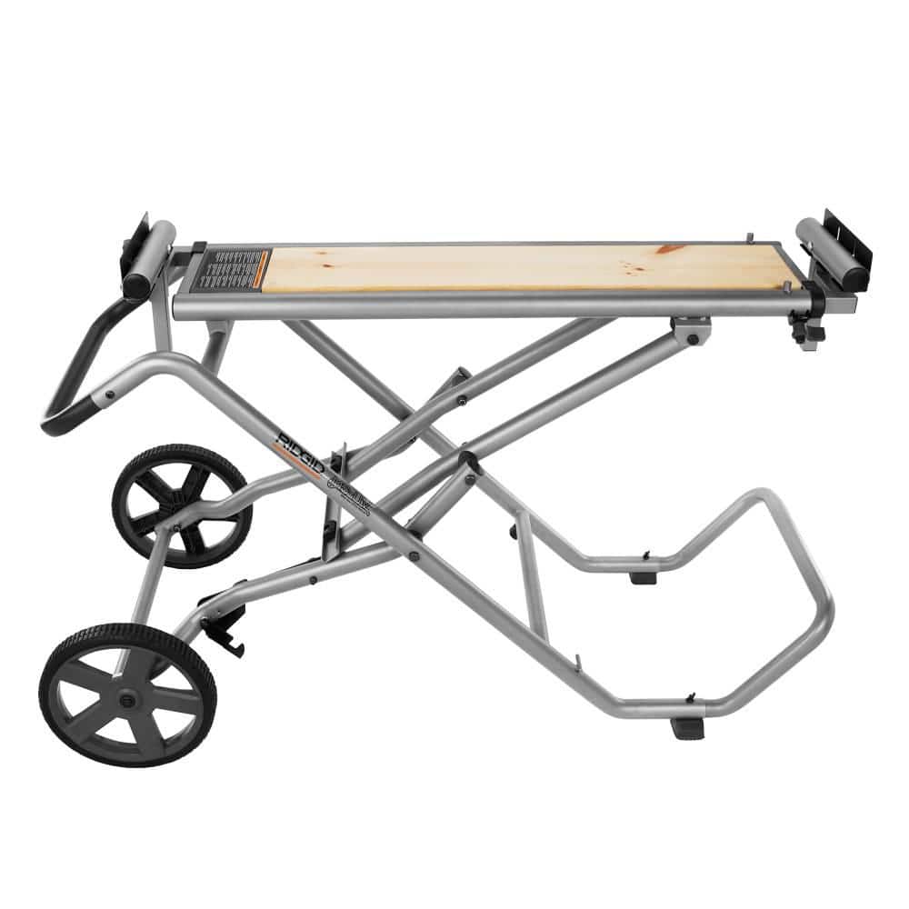 Ridgid Foldable Mobile Miter Saw Stand with Mounting Braces AC9946
