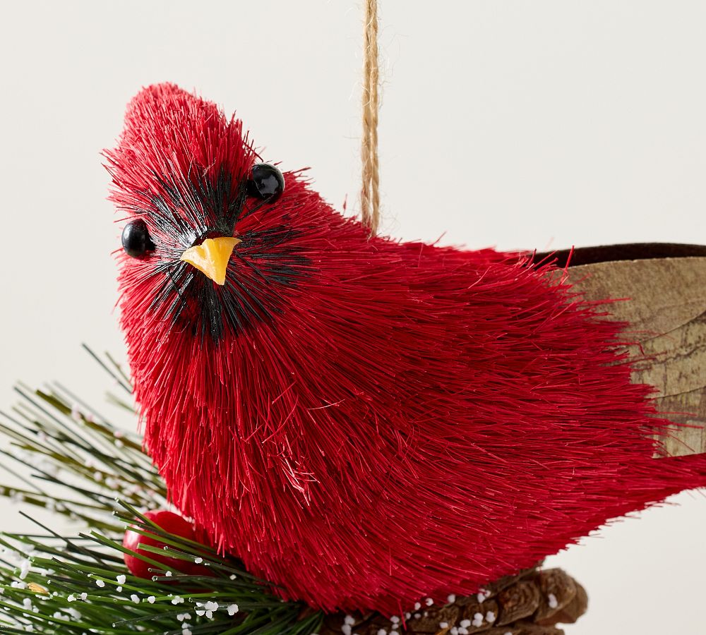 Bottlebrush Red Cardinal Ornament  sgtnighsdesigns