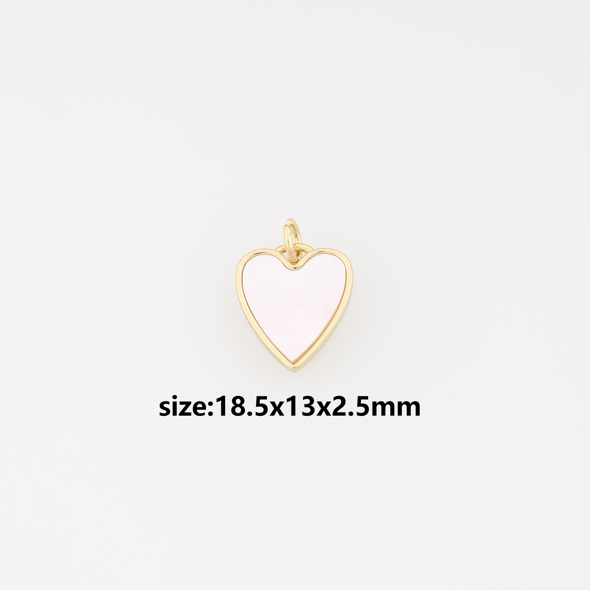 18K Gold Filled Heart Pendant,Heart Charm Earrings Necklace for DIY Jewelry Making Supply