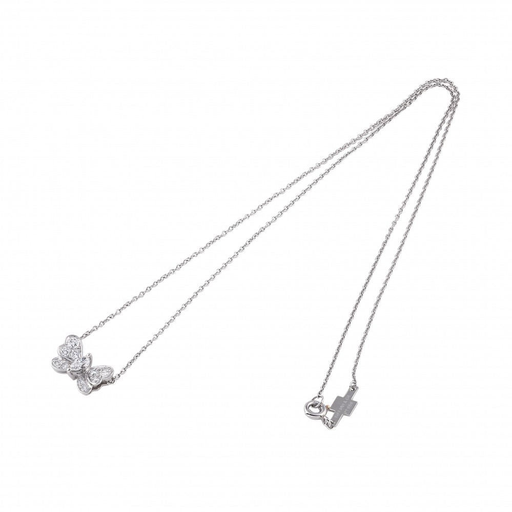 Tiffany & Co. Return To Butterfly Necklace Platinum Diamond