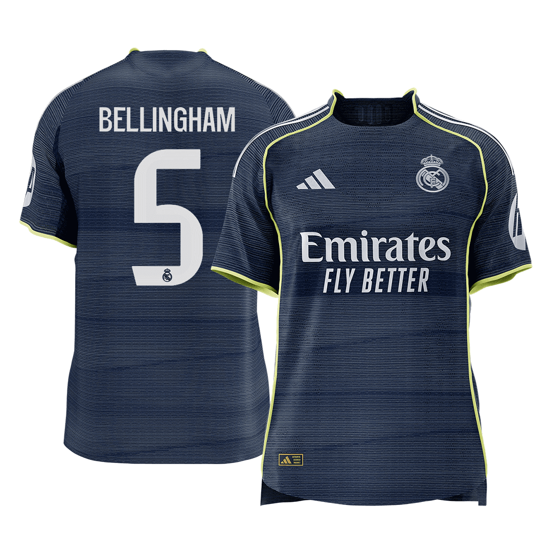 BELLINGHAM #5 Real Madrid Away Player Version Jersey 2025/26