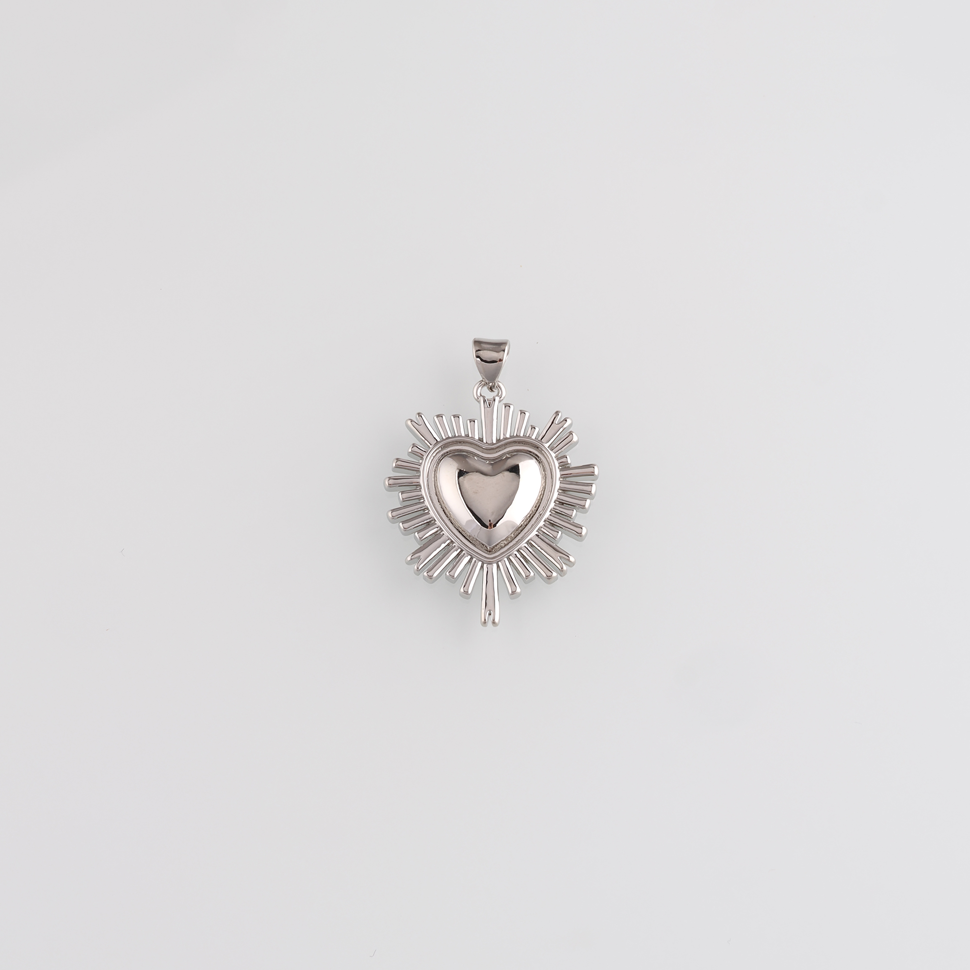 18K Gold Filled Heart Pendant,Heart Charm Earrings Necklace for DIY Jewelry Making Supply