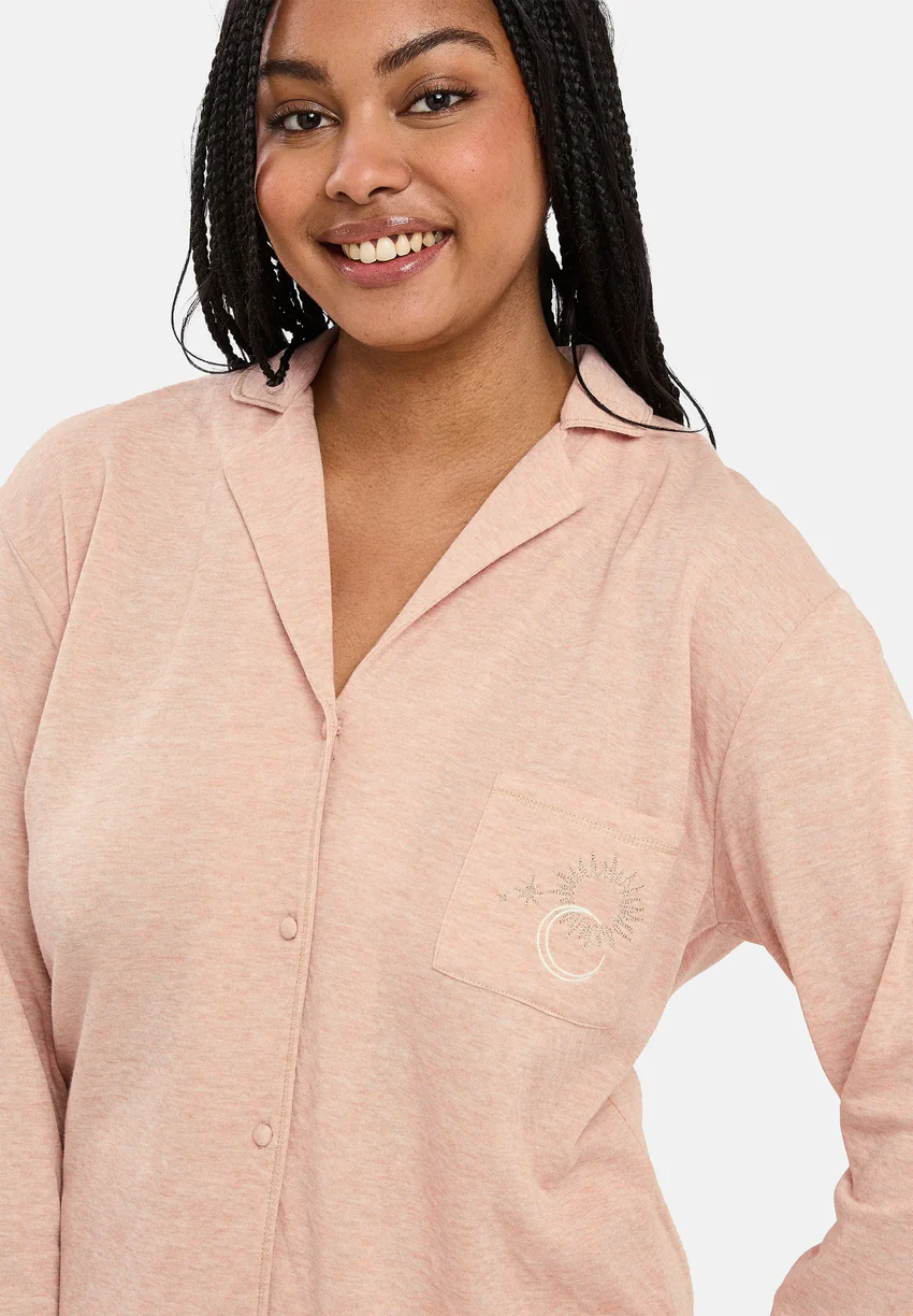 Ensemble de pyjama 2 pièces Nova Beige Chiné