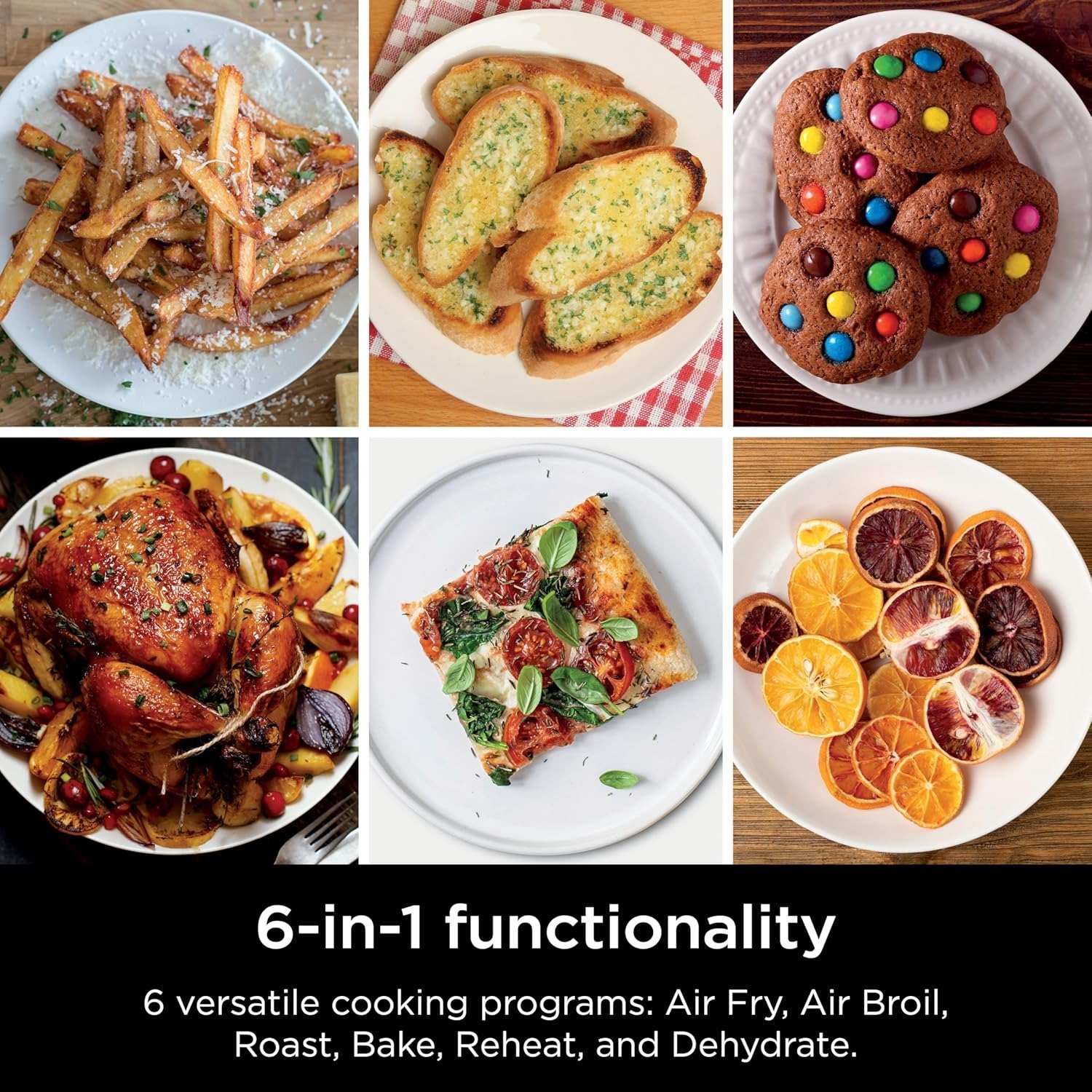10QT DoubleStack 2-Basket Air Fryer, 4-Food Cooking, Smart Finish, Space-Saving Design, Grey