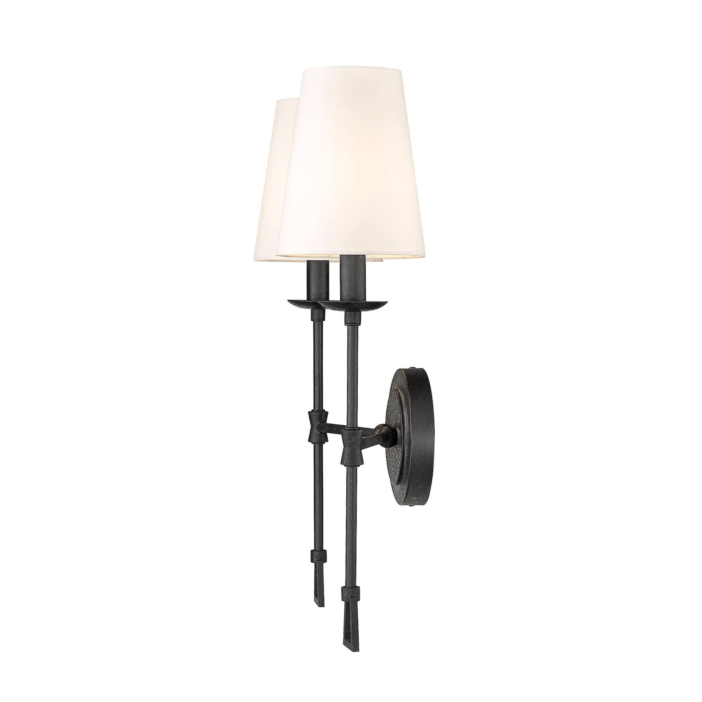 Modern Two 2-Light Sconce in Matte Black